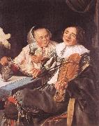 LEYSTER, Judith Carousing Couple oil painting on canvas